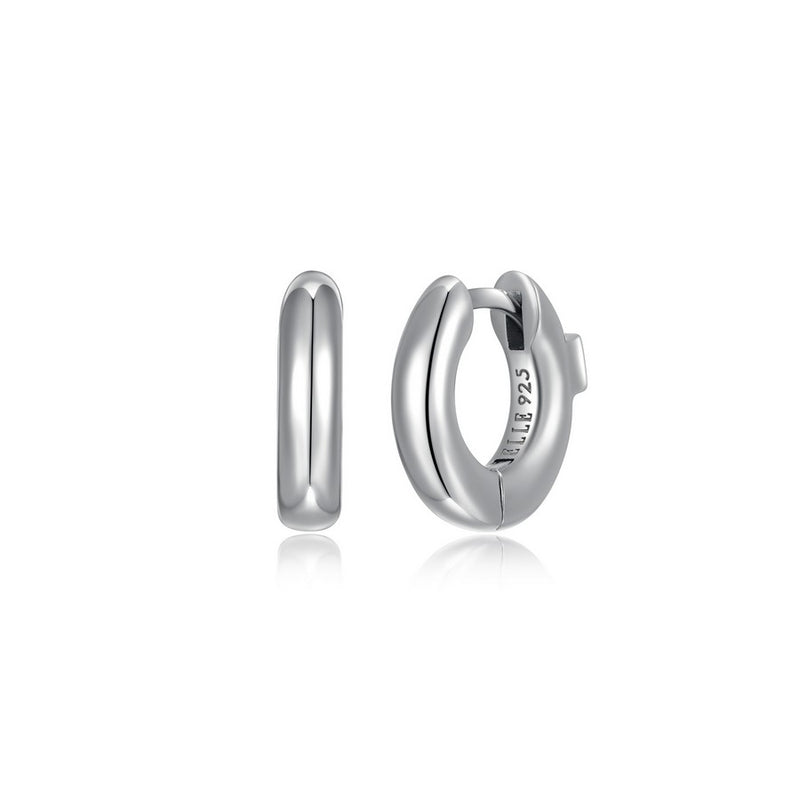 Elle "Simpatico" Sterling Silver Huggie Hoops
