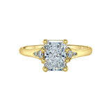 14K Yellow Gold 1.71CTW Radiant Cut Lab Grown Diamond Ring with Diamond Accents