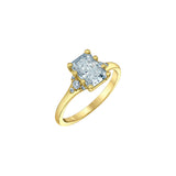 14K Yellow Gold 1.71CTW Radiant Cut Lab Grown Diamond Ring with Diamond Accents