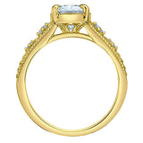 14K Yellow Gold 2.16CTW Elongated Cushion Lab Grown Diamond Ring