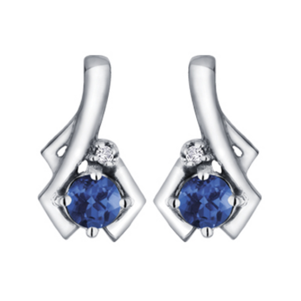10K White Gold Diamond and Sapphire Earrings – Inglis Jewellers