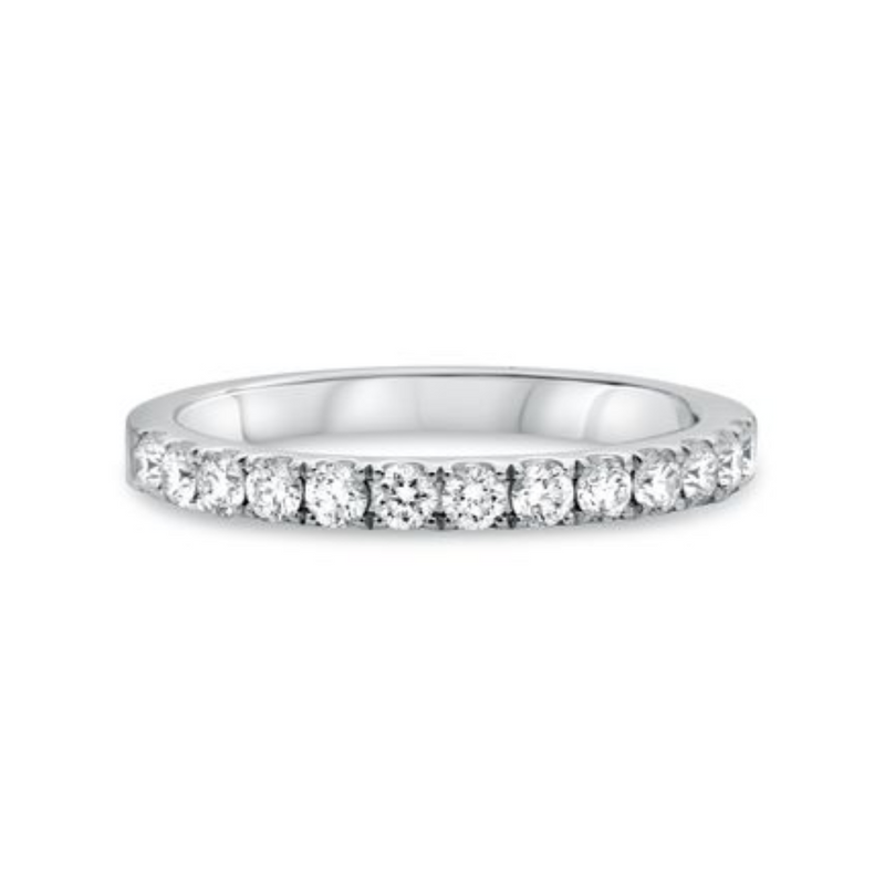 14K White Gold .42ctw Diamond Band