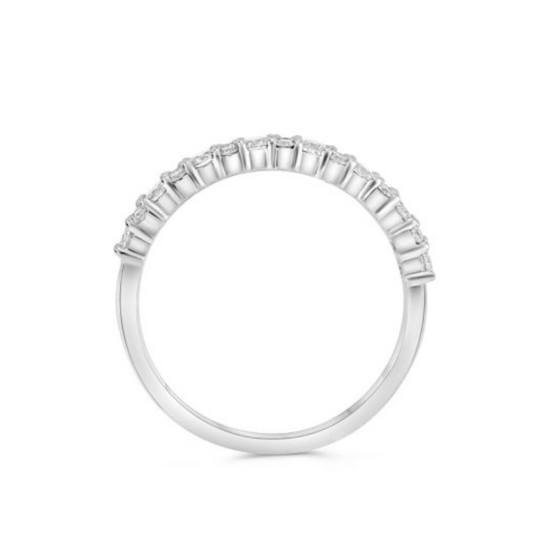 14K White Gold .50ctw Round Brilliant Diamond Band