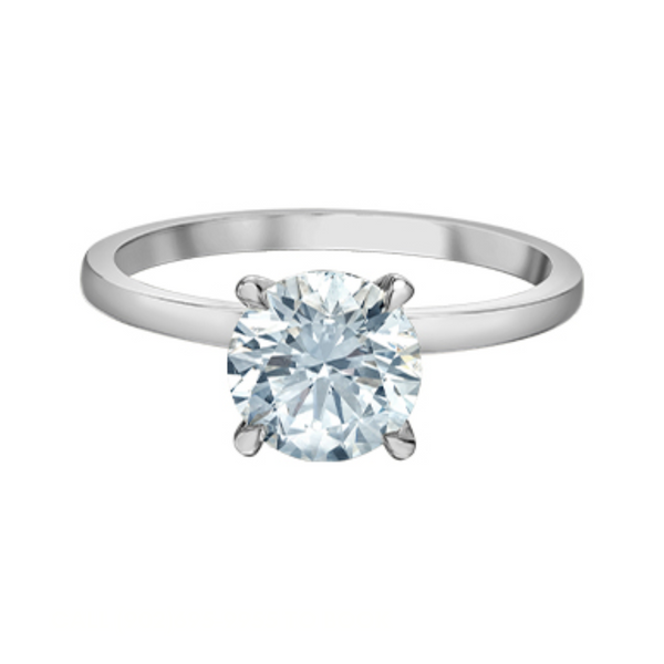 14K White Gold 1.56ctw Round Brilliant Lab Grown Diamond Ring with Hidden Halo
