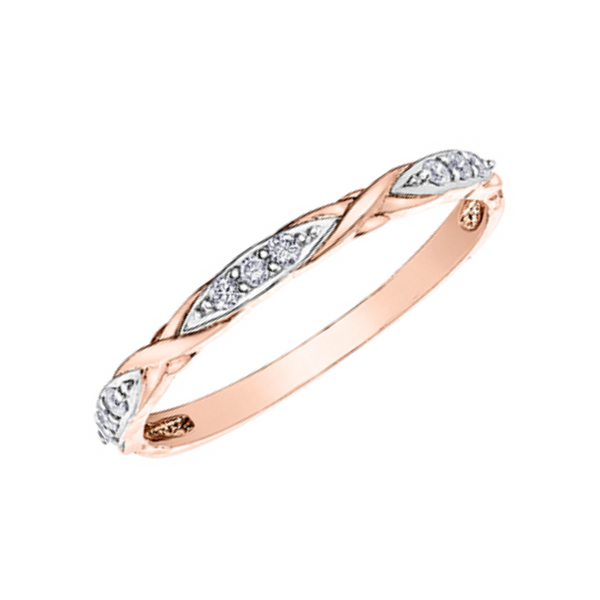 10K Rose Gold Diamond and Barbed Wire Diamond Chi Chi Band