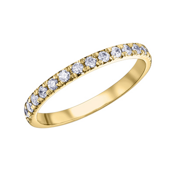 14K Yellow Gold .25ctw Pave Diamond Band