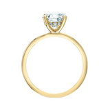 14K Yellow Gold 1.56ctw Round Brilliant Lab Grown Diamond Solitaire with Hidden Halo
