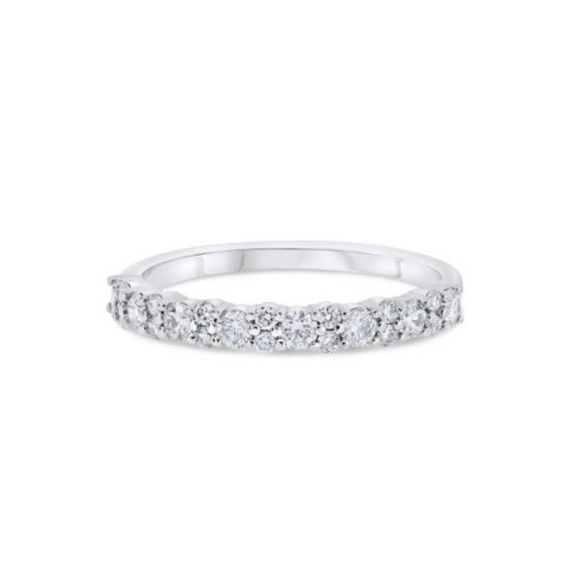 14K White Gold .50ctw Round Brilliant Diamond Band