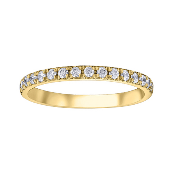 14K Yellow Gold .33ctw Pave Diamond Band