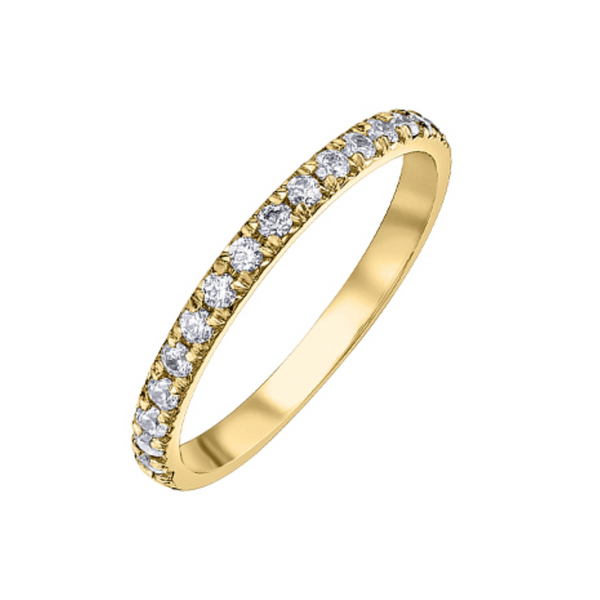 14K Yellow Gold .33ctw Pave Diamond Band
