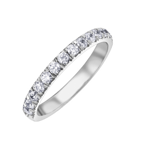 14K White Gold .50ctw Diamond Band