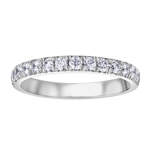 14K White Gold .50ctw Diamond Band