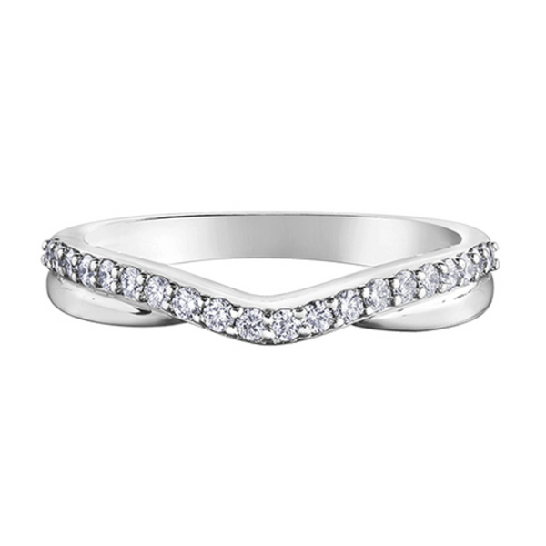 14K White Gold .25ctw Diamond Band