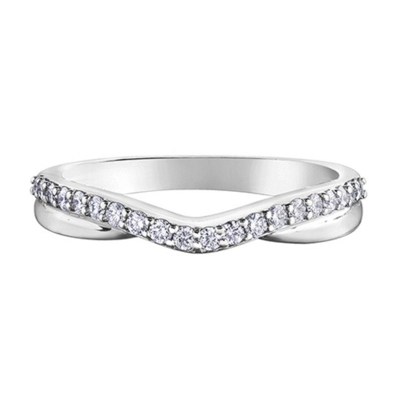 14K White Gold .25ctw Diamond Band