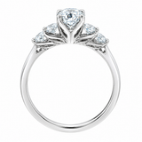 18KPD 1.10CTW Round Brilliant Canadian Diamond 5 Stone Ring