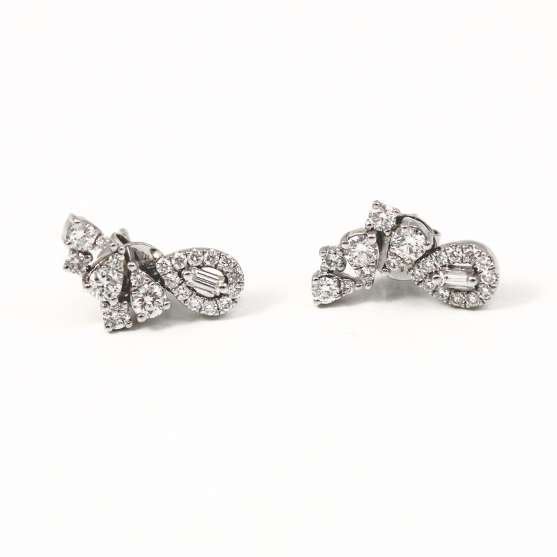 14K White Gold .59ctw Diamond Crawlers