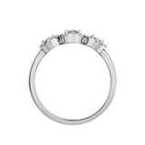 10k white gold .25ctw diamond halo trinity ring