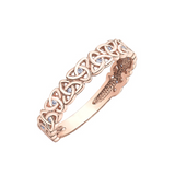 10k rose gold celtic trilogy knot chi chi diamond ring