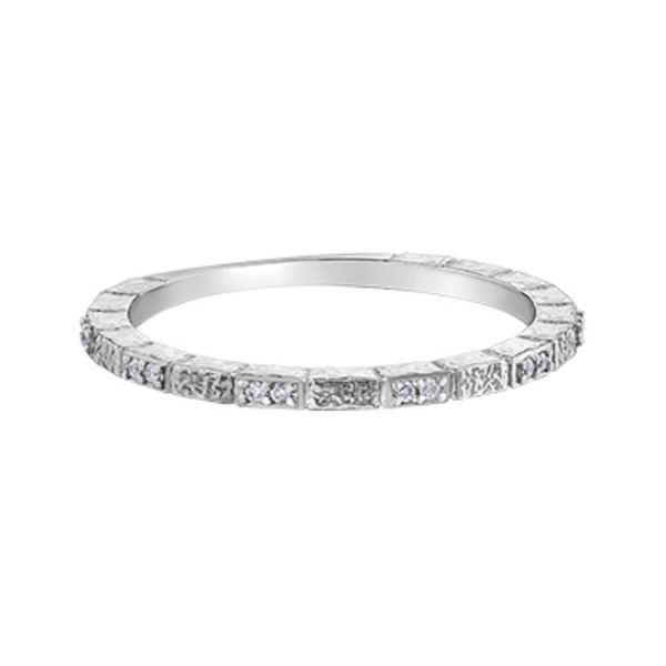 10K WHITE GOLD DIAMOND PATTERNED CHI CHI BAND