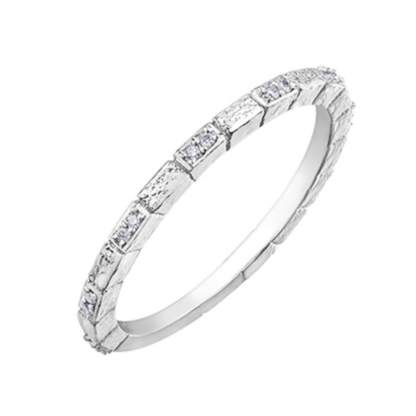 10K WHITE GOLD DIAMOND PATTERNED CHI CHI BAND