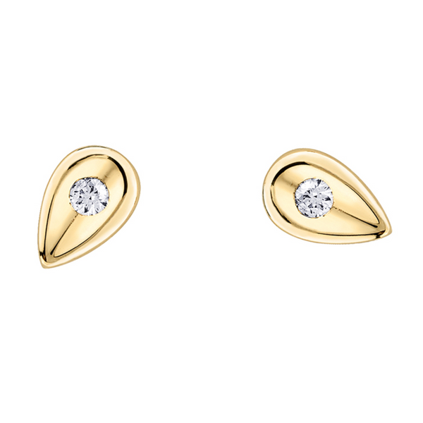 10K Yellow Gold Diamond Earrings