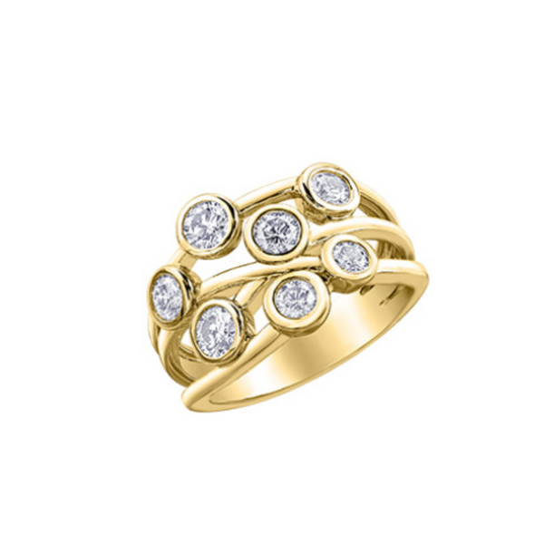 10K Yellow Gold 1.00ctw Diamond Envy Bezel Ring