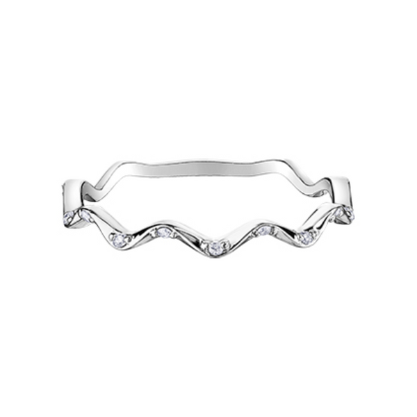 10K White Gold Diamond Wavy Chi Chi Band