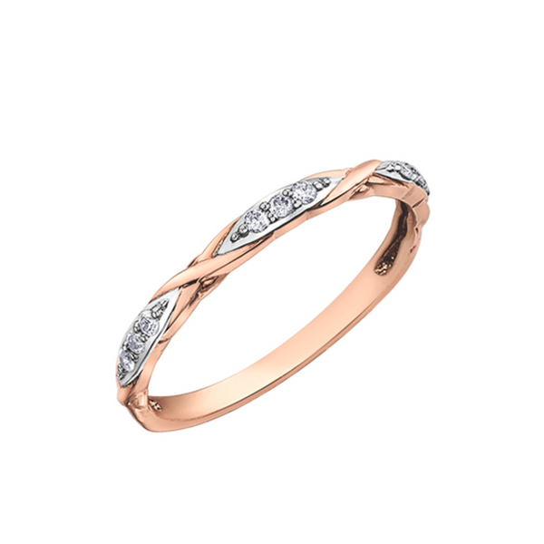10K Rose Gold Diamond and Barbed Wire Diamond Chi Chi Band