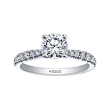 14K White Gold .60ctw Canadian Diamond Engagement Ring with Underhead Diamonds