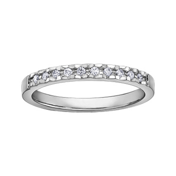 10K White Gold Chi Chi Milligrain Diamond Ring