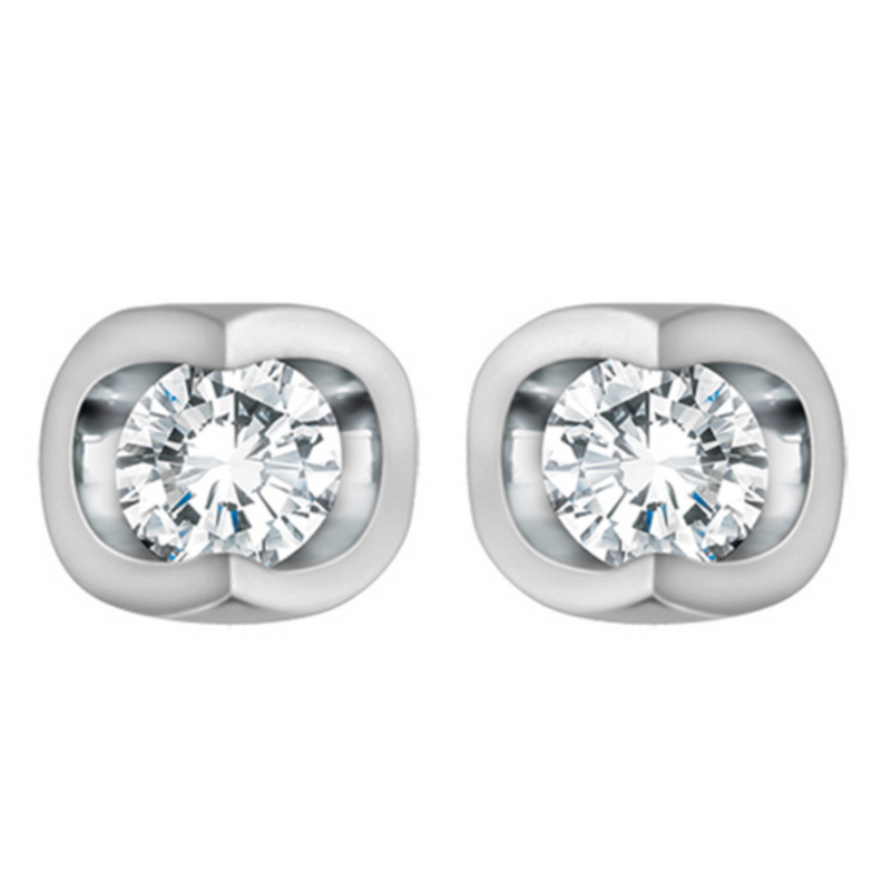 14K White Gold 1.00ctw Diamond Studs