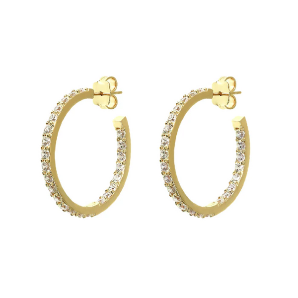 Bronzallure 18K Yellow Gold Plated Cubic Zirconia Earrings
