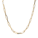 Bronzallure 18K Yellow Gold Plated Paperclip Chain