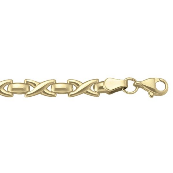 10K Yellow Gold "X" Link Bracelet