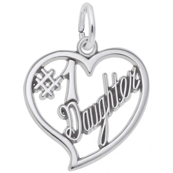 Sterling Silver #1 Daughter Charm