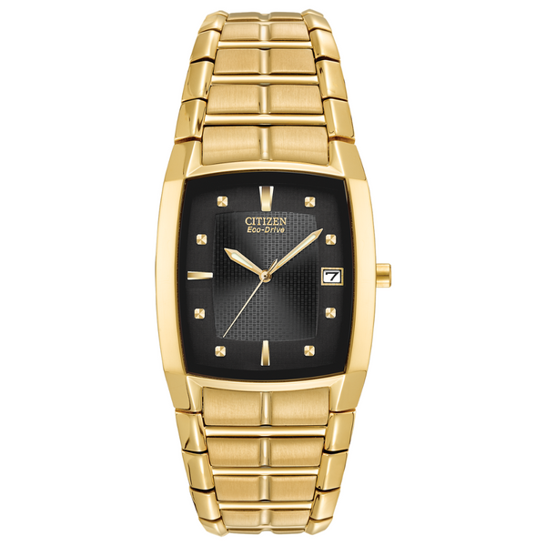 Citizen Eco-Drive Gold Square Face Watch