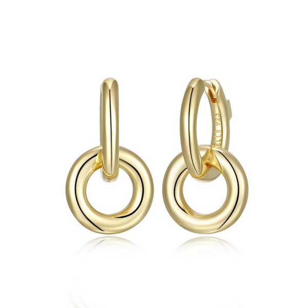 Elle "Simpatico" Huggie Earrings with a Removable Ring