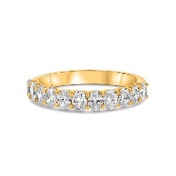 14K Yellow Gold 1.25ctw Oval Diamond Band