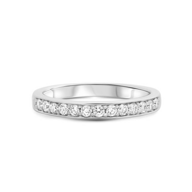 14K White Gold .51ctw Diamond Band