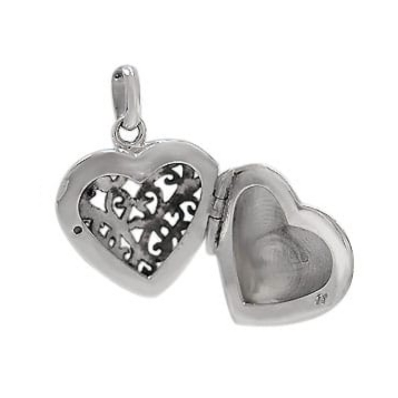 Sterling Silver Heart Engraved Locket