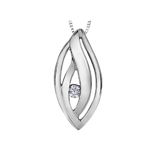 Sterling Silver Canadian Diamond Pendant on Chain