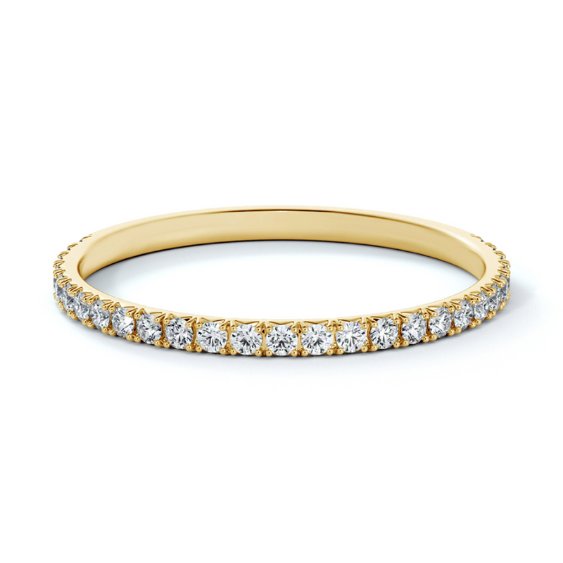 Forvermark 18K Yellow Gold .27ctw French Pave Diamond Band