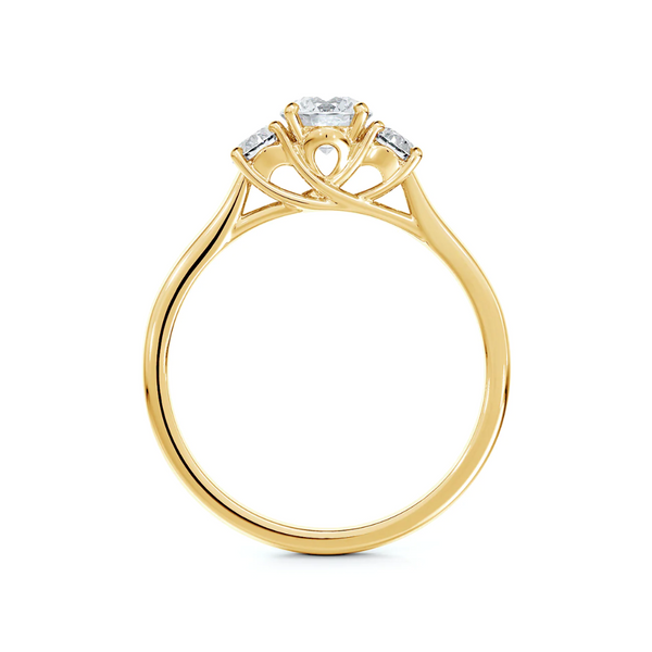 Forevermark 14K Yellow Gold .79ctw Three Stone Diamond Ring