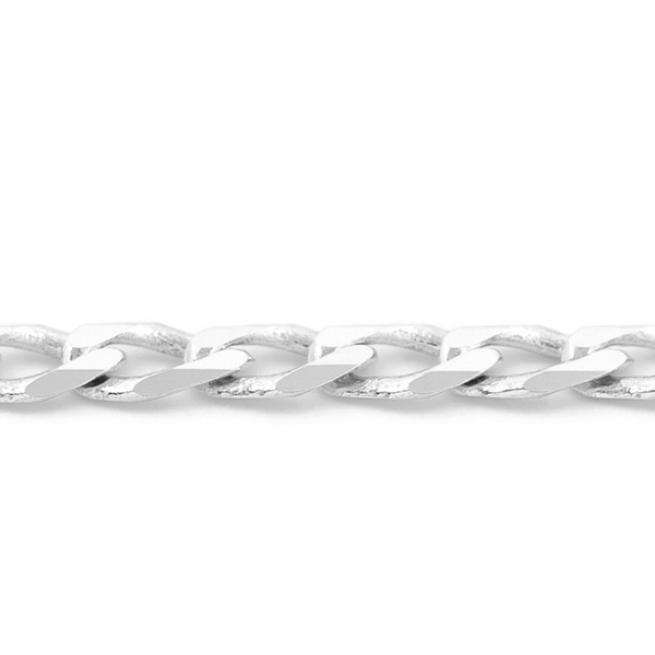 10K White Gold 20" Flat Curb Chain