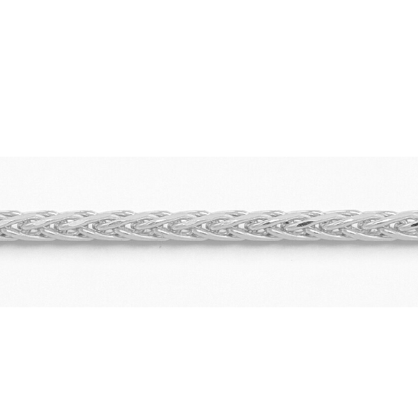 10K White Gold 22" Wheat Chain