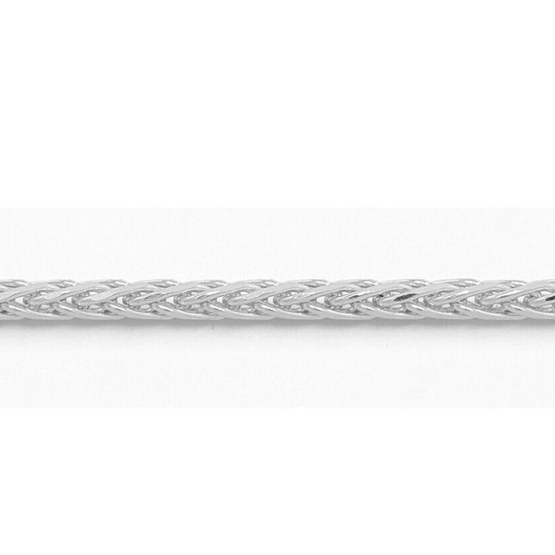 10K White Gold 22" Wheat Chain