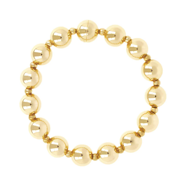 Gold plated bead bracelet clearance