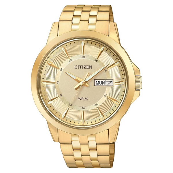 Citizen Quartz Champagne Face Gold Watch