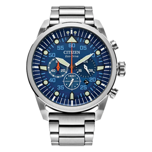 Citizen Eco-Drive WR100 Watch with Blue Dial