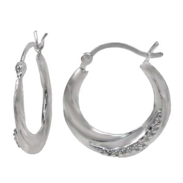 Sterling Silver Fancy Hoops